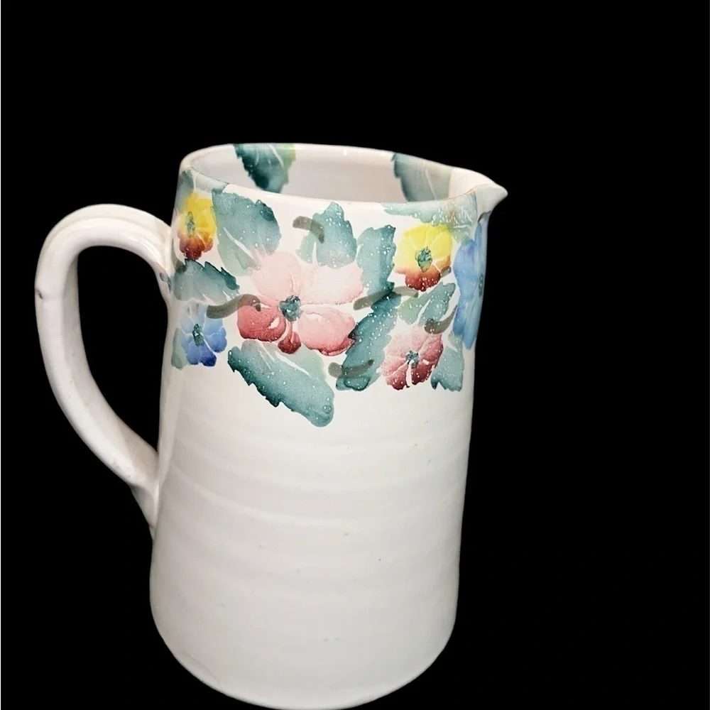 Pier 1 Pier One Imports Tulips Decor Vase Pitcher Country Elegant